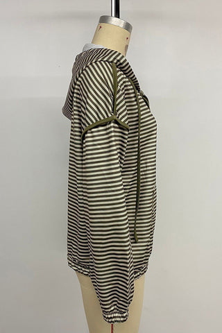 Striped Zip-Up Casual Jacket