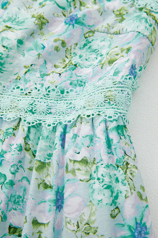 Floral Bow Strap Maxi Dress