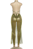Elegant Halter Evening Dress