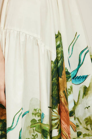 Tropical Print Maxi Dress