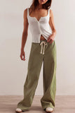 Striped Wide-Leg Casual Pants