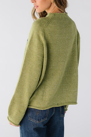 Graphic Fish-Pattern Sweater