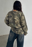 Camouflage Print Long Sleeve Top