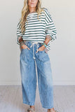 Striped Comfortable Sweatshirt