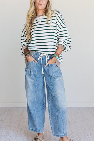 Striped Comfortable Sweatshirt
