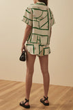 Geometric Shirt & Shorts Set