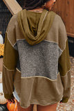 Casual Patchwork Hoodie Sweatshirt