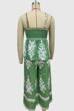 Boho Print Smocked Tank and Pants Set