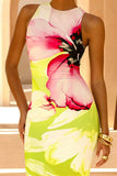 Sleeveless Floral Maxi Dress