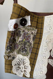 Patchwork Shoulder Bag with Lace Accents