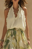 Halter Neck Floral Pants Set