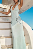 Sequined Low-Back Casual Dress