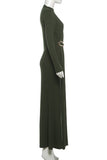 Elegant Full-Length Draped Evening Dress