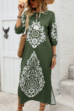 Drawstring Waist Printed Dress