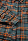 Plaid Long-Sleeve Distressed Shirt