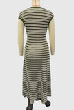 Striped Casual Midi Dress