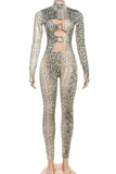 Snakeskin Patterned Jumpsuit