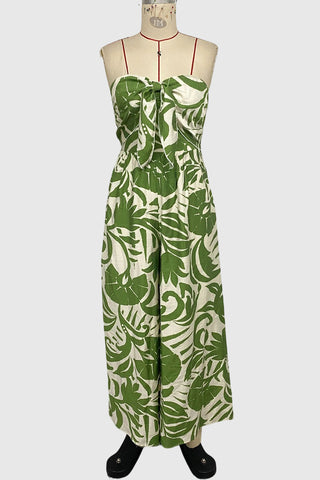 Strapless Tropical Jumpsuit