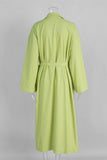 Tie-Waist Wrap Casual Dress