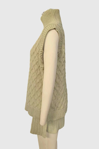 Knit Skirt and Sleeveless Sweater Set