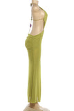 Elegant Evening Halter Dress