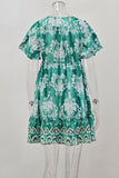 Floral V-Neck Casual Dress