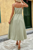 Pleated Strappy Casual Dress