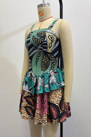 Vibrant Patterned Casual Dress