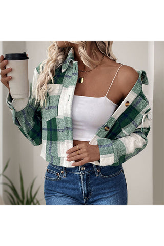 Chic Button-Up Plaid Shacket
