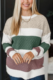 Striped Color Block Knit Sweater