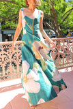 Floral Maxi Dress with Strappy Design