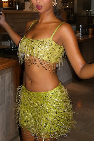Fringe Embellished Tank Top