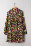 Floral Bubble Sleeve Mini Dress