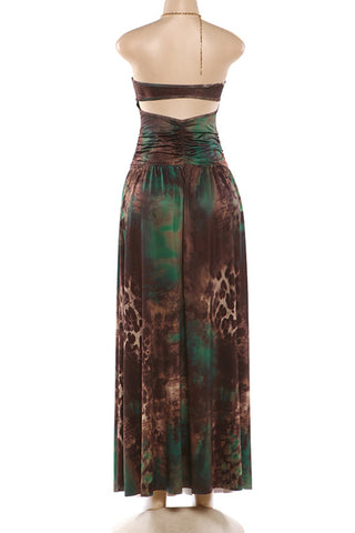 Strappy Halter Maxi Dress