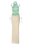 Elegant Halter Evening Dress