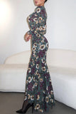 Floral Long-Sleeve Maxi Dress