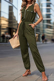 Sleeveless Zip-Up Jumpsuit