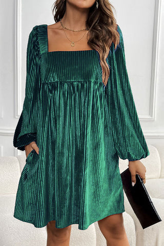 Square Neck A-Line Cocktail Dress