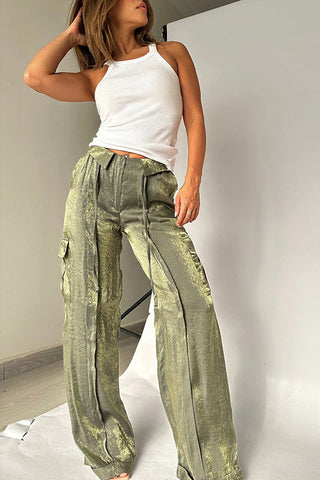Wide-Leg Cargo Pants
