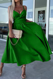 Spaghetti Strap Cut-Out Midi Dress