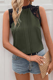 Sleeveless Lace Accent Tank Top