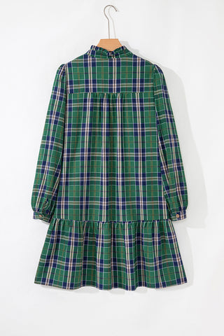 Plaid A-Line Casual Dress