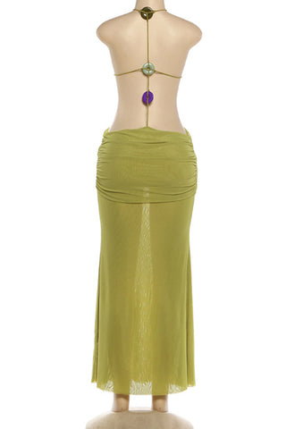 Elegant Evening Halter Dress