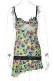 Floral Asymmetrical Casual Dress