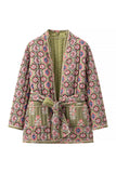 Patterned Open-Front Coat