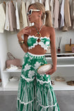 Tropical Two-Piece Pants Set