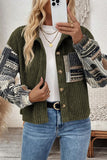 Plaid Patchwork Button Up Jacket