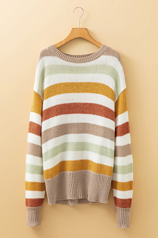 Stripe Crew Neck Sweater