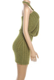 Draped Halter Casual Dress