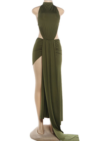 Elegant Draped Evening Gown